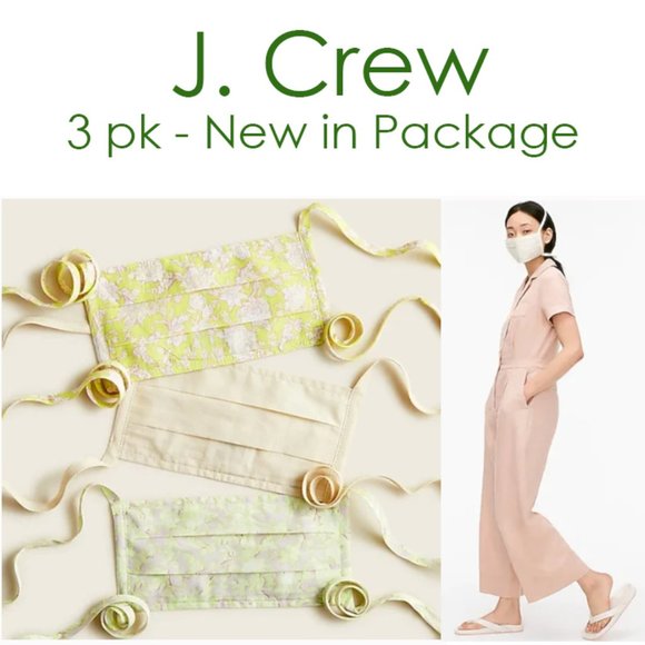 JCrew 3 Pack Reusable Cloth Masks - Picture 2 of 7